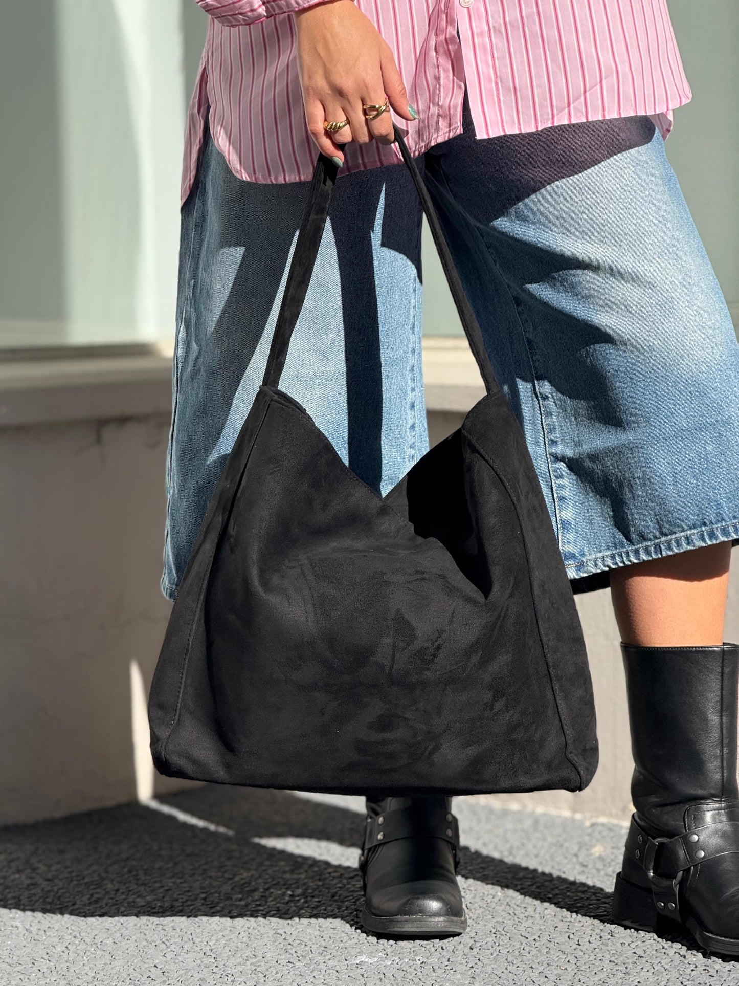 Cartera Soho Negra (Gamuza)