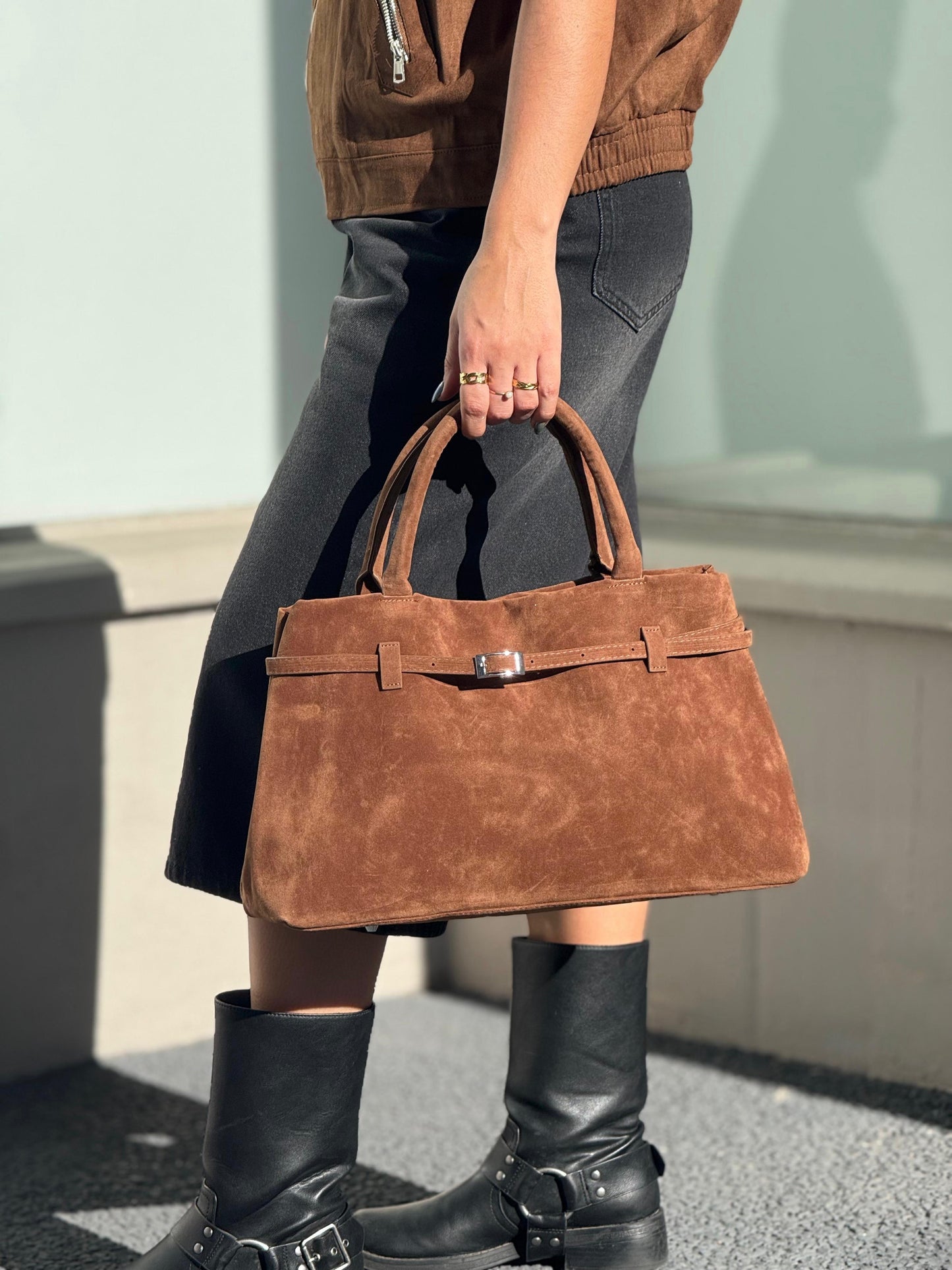Cartera Zoa Hebilla Marrón