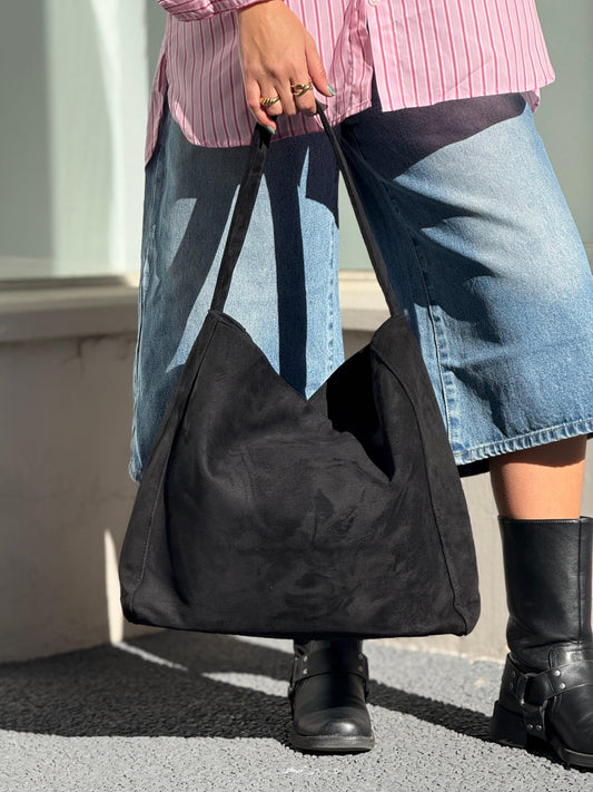 Cartera Soho Negra (Gamuza)
